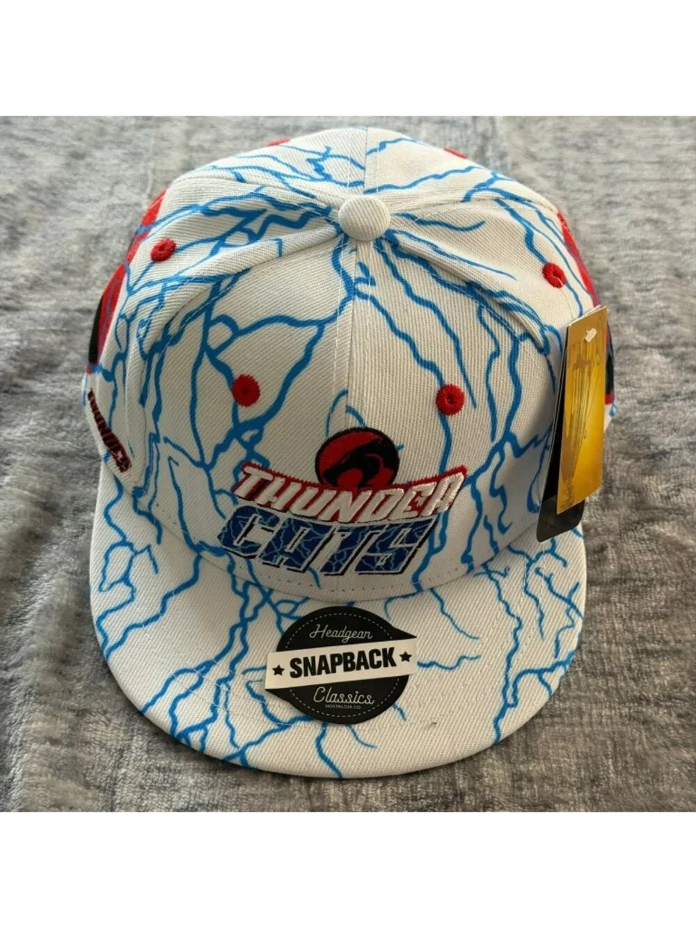 Thundercats Headgear Classics Lion-O Panthro Snapback Hat White Blue Red